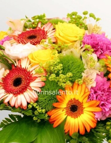 Bouquet fiori misti - colori caldi