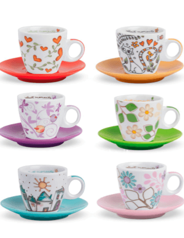 Set 6 Tazze caffè Tea For Two
